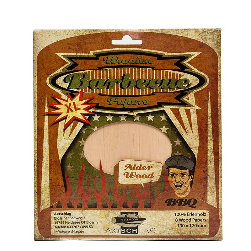 axtschlag-erle-xl-papers Axtschlag - XL Alder Wood - Grillpapier Erle