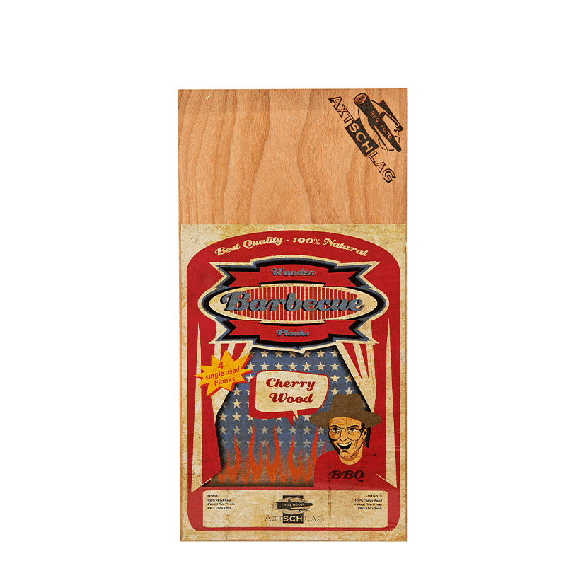Axtschlag Grill Brett Cherry 4 Stk. Axtschlag Grill Brett Cherry, für einmaligen Gebrauch