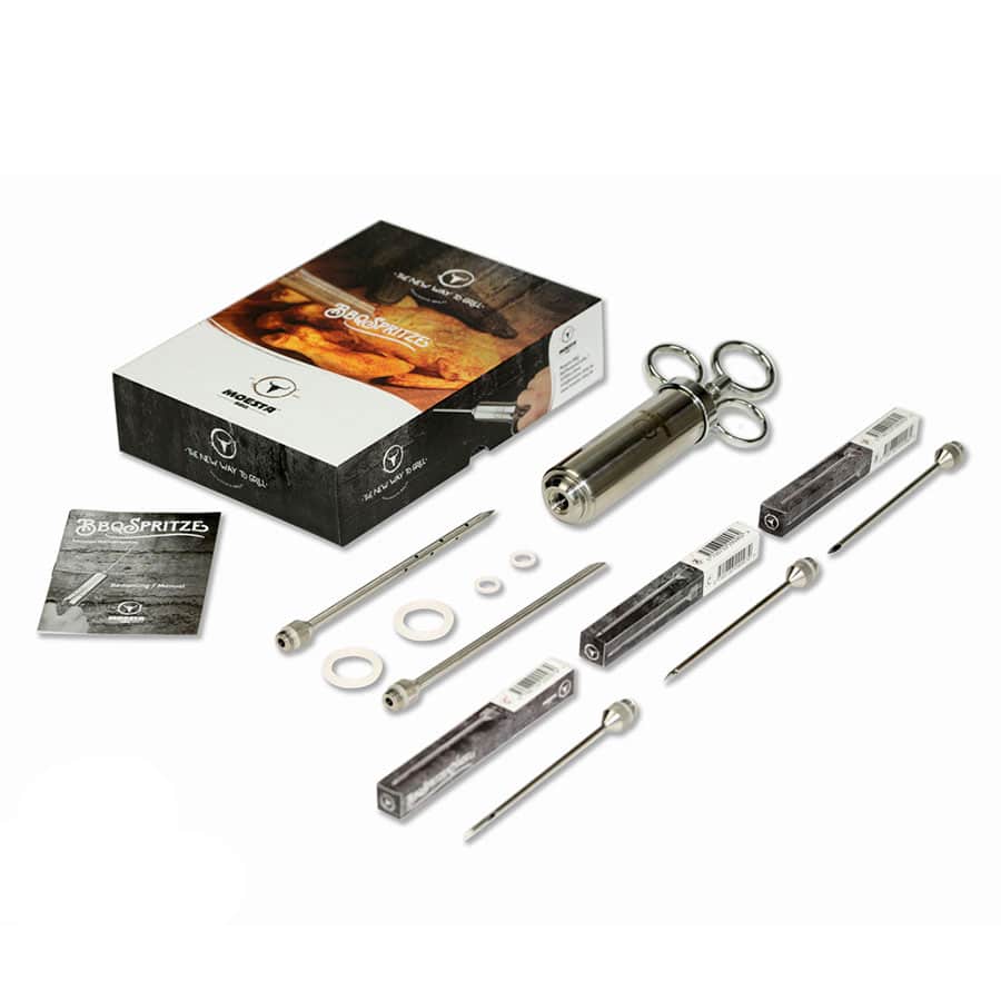 moesta-bbq-spritze-1 BBQ Spritze aus Edelstahl Marinadenspritze im Set mit 5 Nadeln