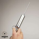 BBQ Spritze No.1 - Edelstahl Marinadenspritze im Set mit 5 Nadeln – Bild 3