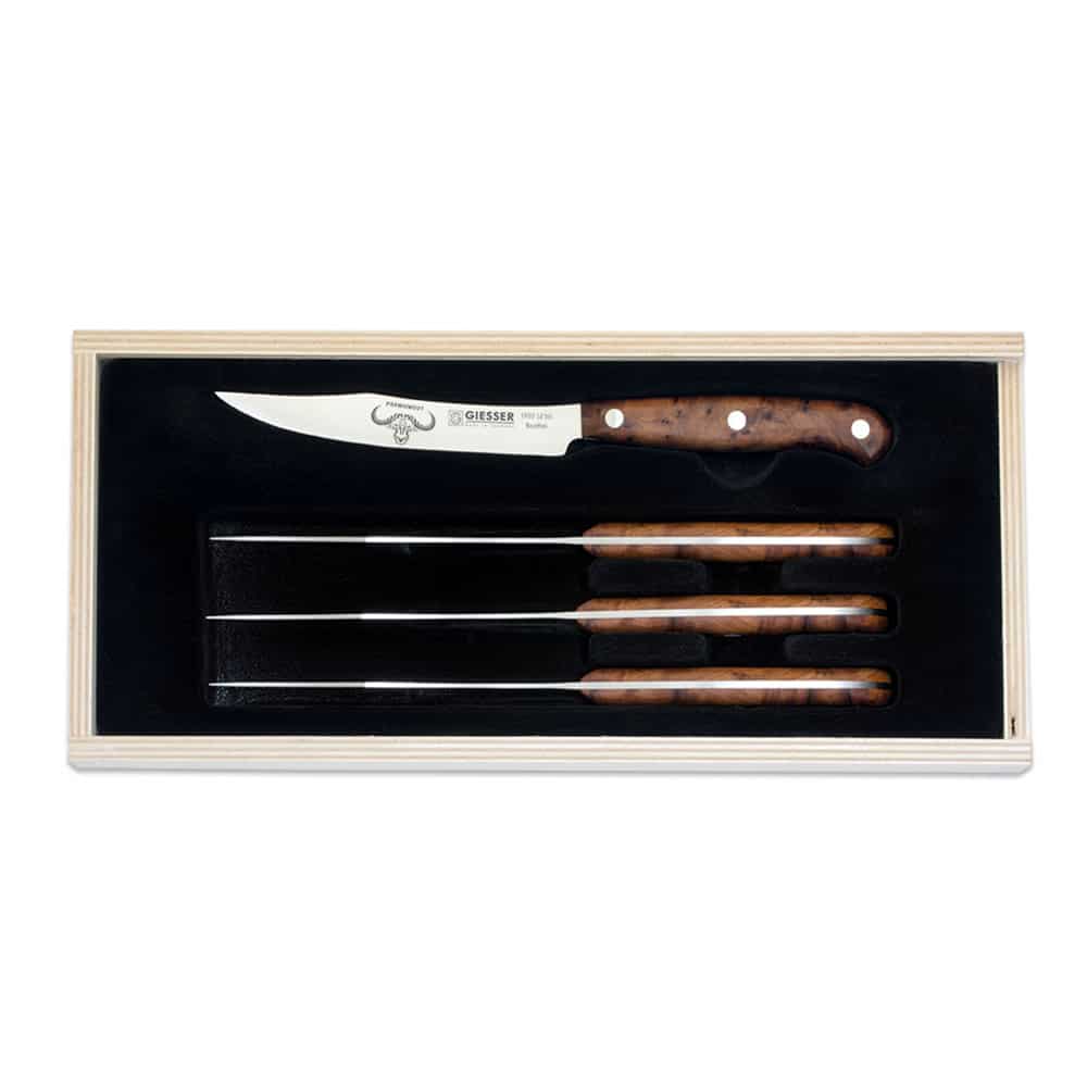 Giesser Messer PremiumCut Steak-Set PremiumCut Steak-Set, Griffe aus Thuja, Tree of Life – Bild 1
