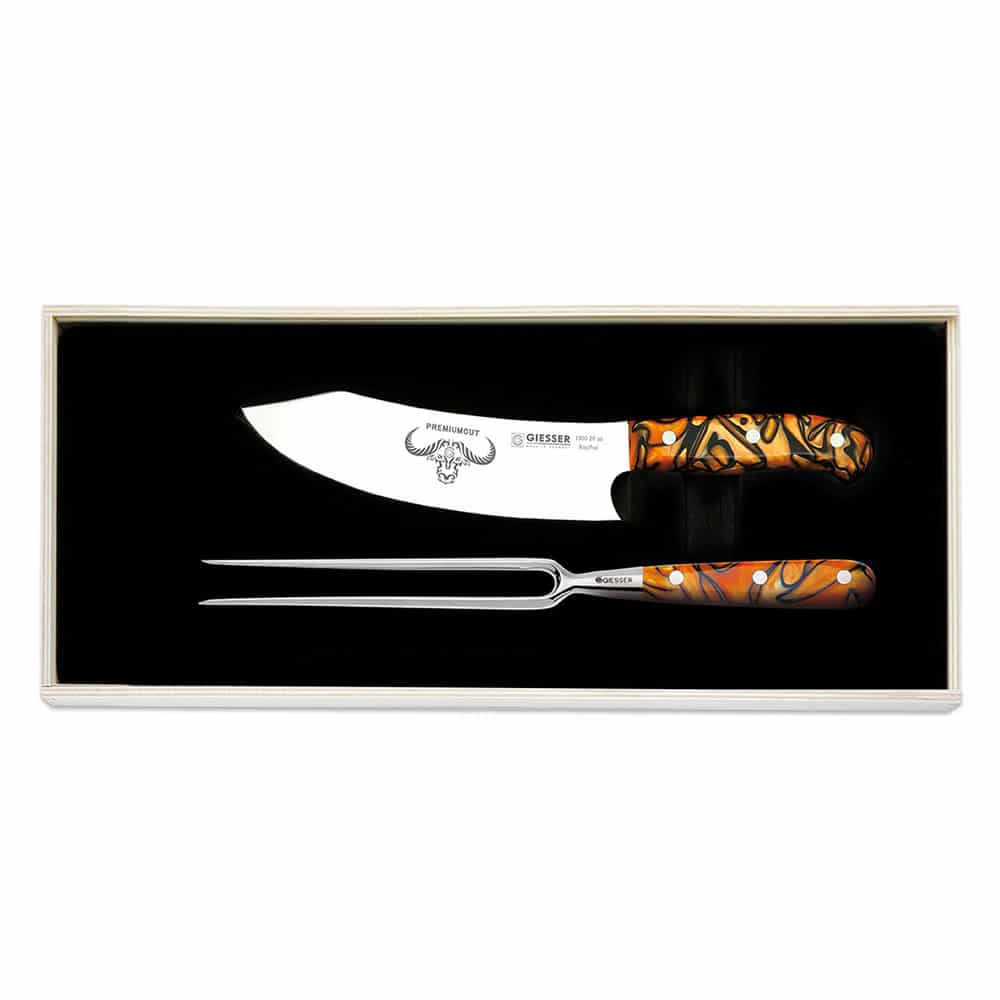 Giesser Messer PremiumCut Tranchierset PremiumCut Tranchierset, Griff aus Acryl, Spicy Orange – Bild 1