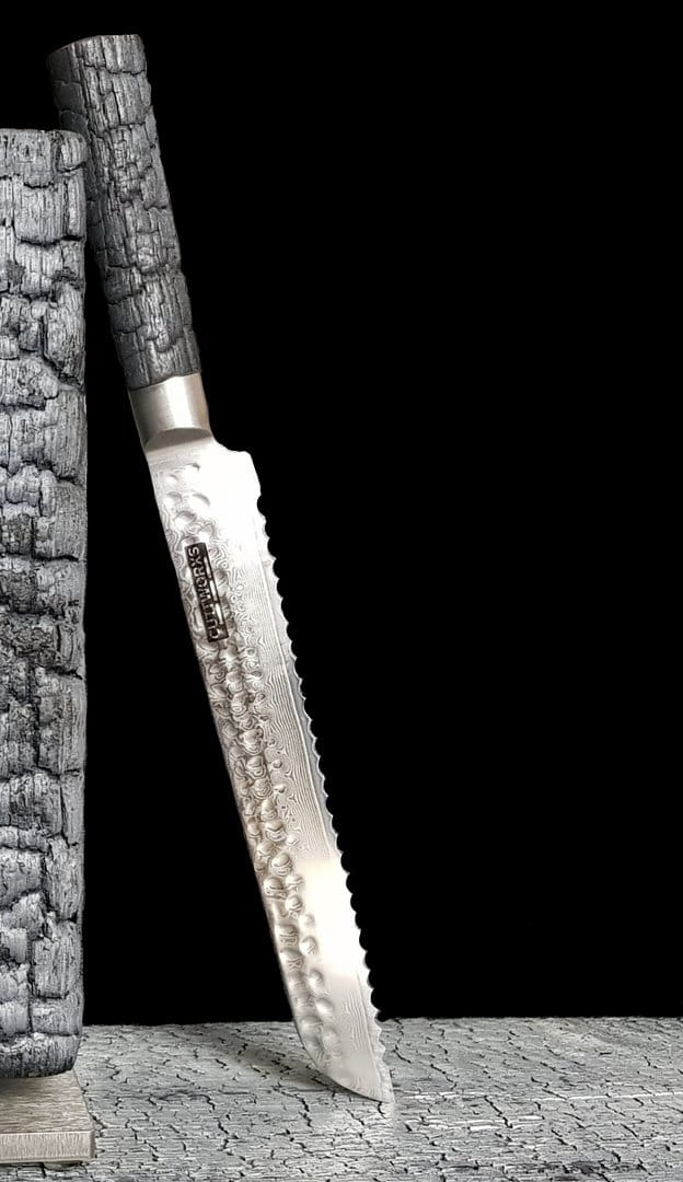 Damast Brotmesser Evolution (Burned Wood) Damast Brotmesser Evolution (Burned Wood)