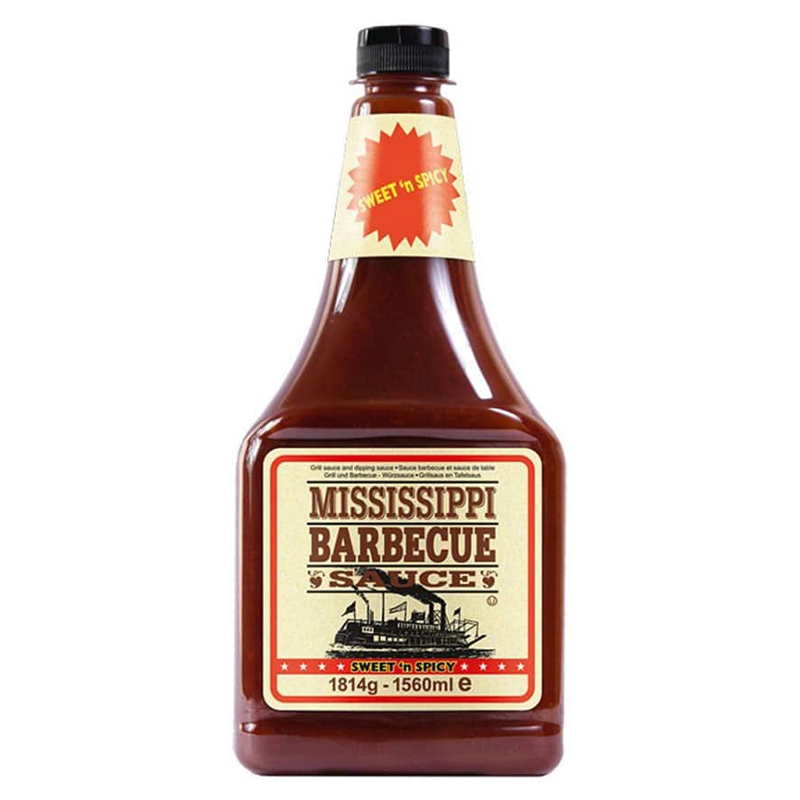 mississippi-bbq-sauce-sweetnspicy-1814gr Mississippi Barbecue Sauce Sweet n' Spicy (1.8kg) – Bild 1