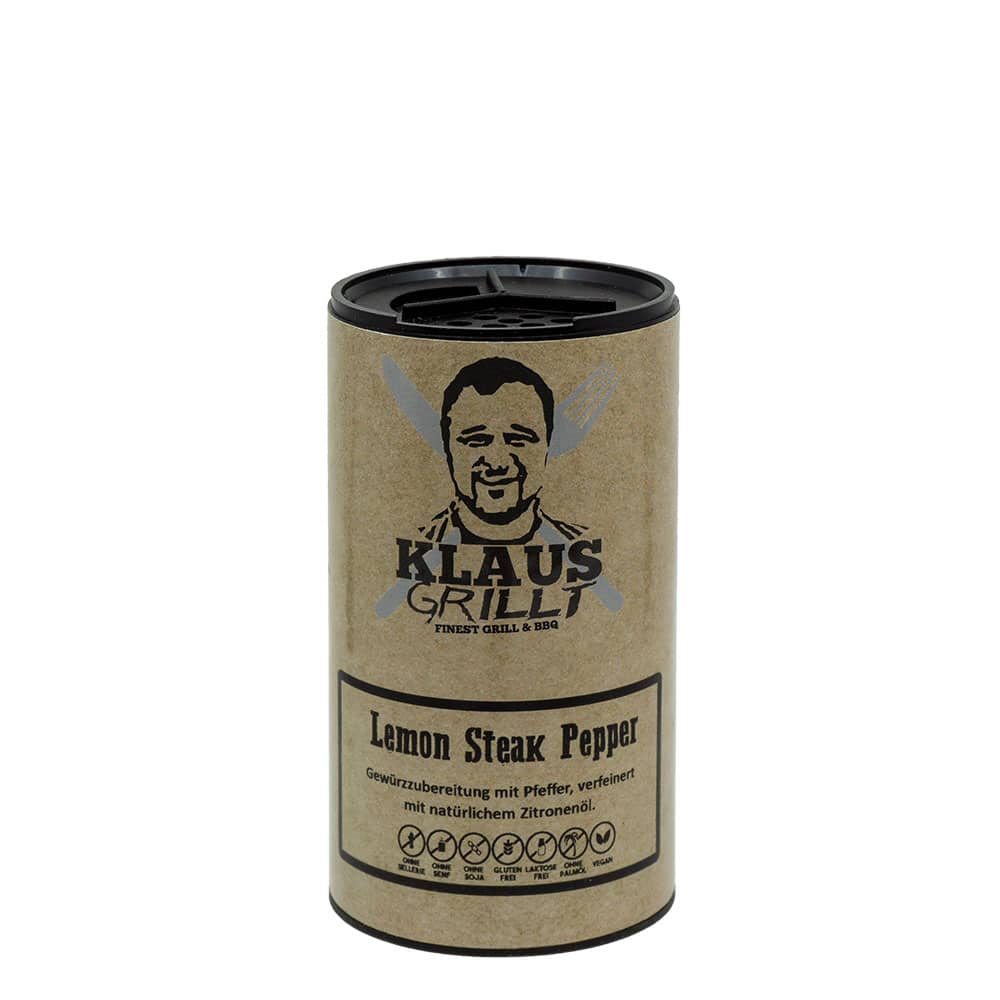 Lemon Steak Pepper von Klaus Grillt Lemon Steak Pepper von Klaus Grillt frisch dank Zitronenöl