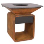 MOESTA ONE - Corten Stahl mit Lavastein Grillplatte