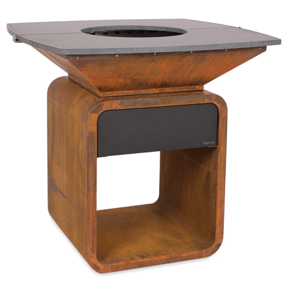 MOESTA ONE - Corten Stahl mit Lavastein Grillplatte MOESTA ONE - Corten Stahl mit Lavastein Grillplatte – Bild 1