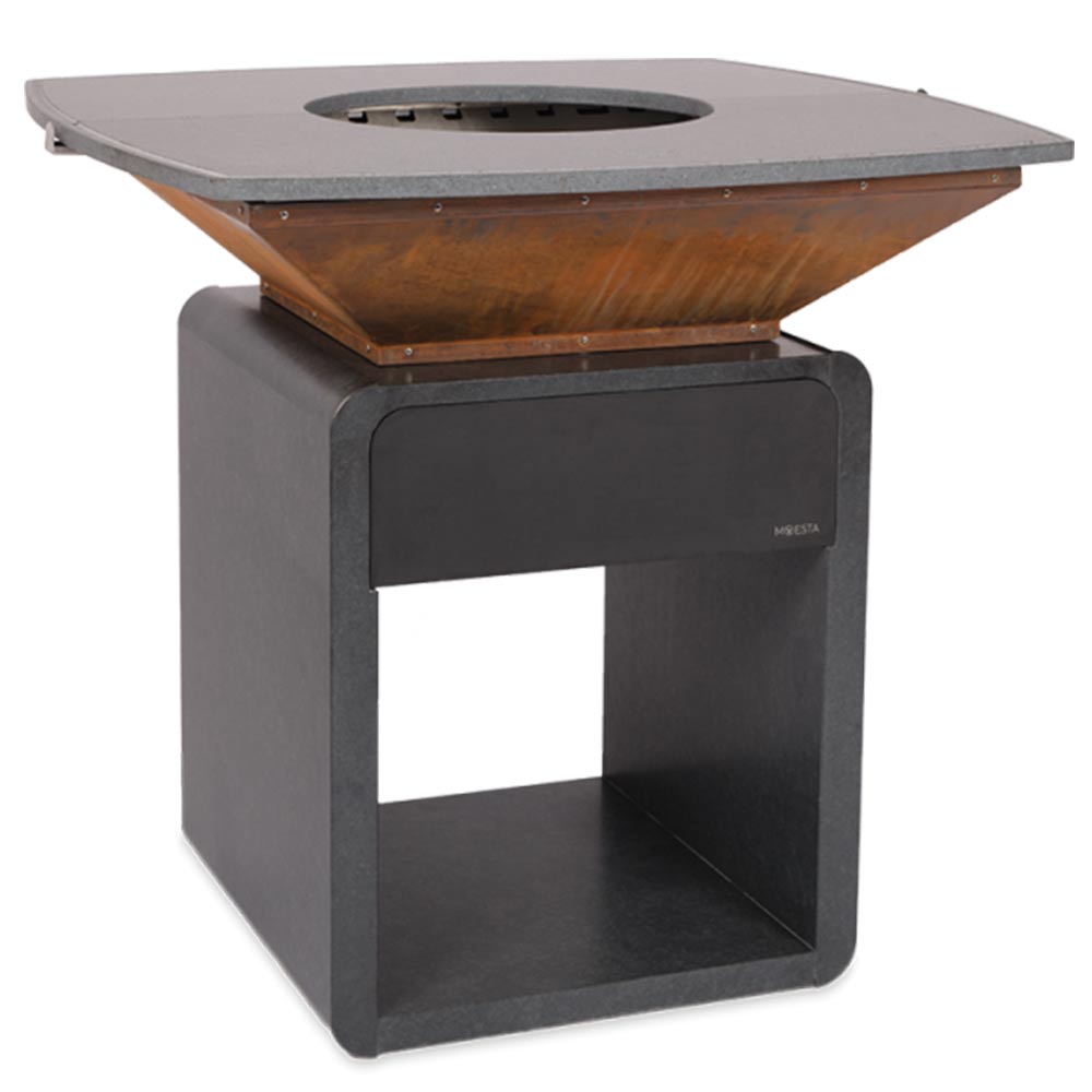 MOESTA ONE - Naturstein Nero Assoluto mit Lavastein Grillplatte MOESTA ONE - Naturstein Nero Assoluto mit Lavastein Grillplatte – Bild 1