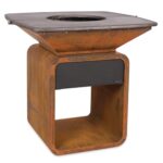 MOESTA ONE - Corten Stahl mit Guss Grillplatte