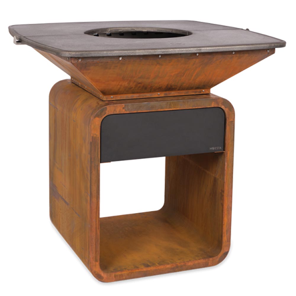 Moesta One Cortenstahl mit Guss Grillplatte MOESTA ONE - Corten Stahl mit Guss Grillplatte – Bild 1