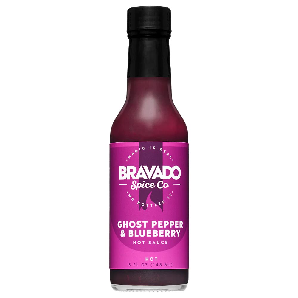 Ghost Pepper & Blueberry Hot Sauce von Bravado Spice Co. aus den U.S.A. Ghost Pepper & Blueberry Hot Sauce von Bravado Spice Co. aus den U.S.A.